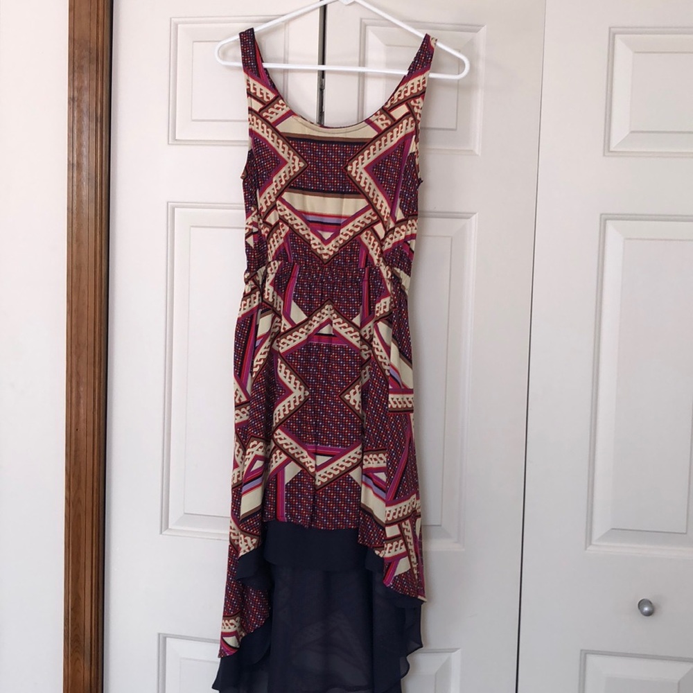 High Low Geometric Print Xhilaration Dress